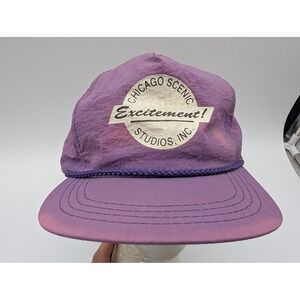 Vintage WearGuard Chicago Scenic Studios Purple Nylon Rope Snapback Hat Yupoong